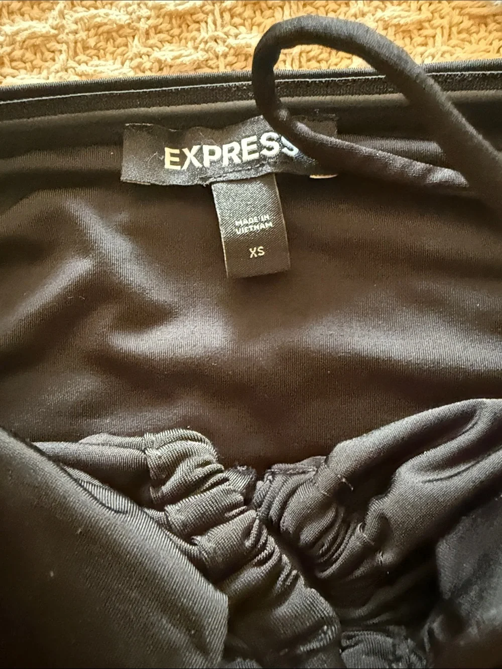 Express Black Strapless Ruched Maxi Dress - Picture 8 of 9
